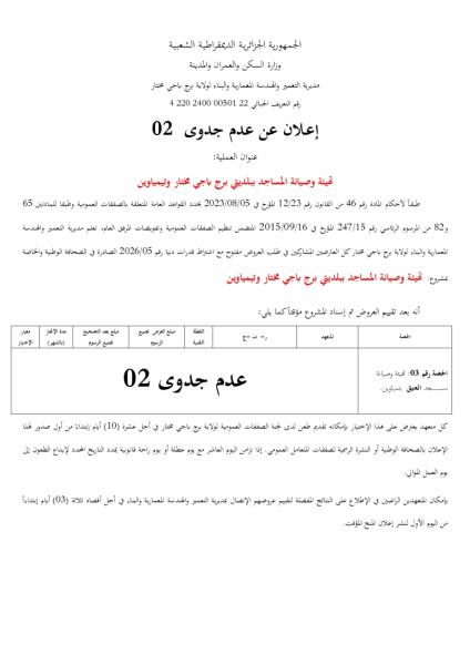 إعلان عن عدم جدوى 02