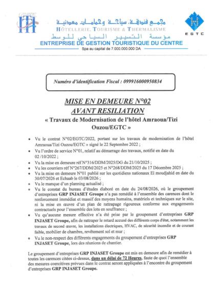 MISE EN DEMEURE N°02 AVANT RESILIAMON