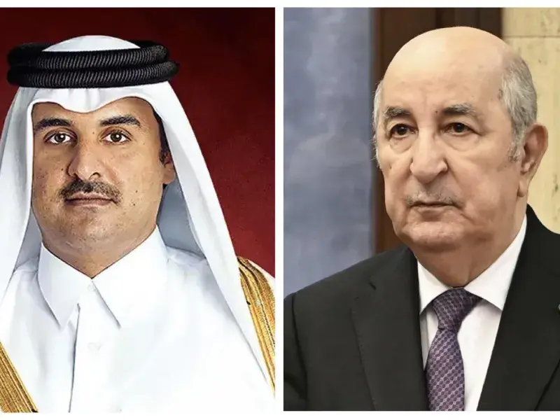 رئيس الجمهورية يجري مكالمة هاتفية مع أمير دولة قطر