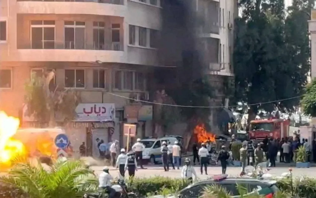 انفجار قرب مقر إقامة ماكرون في دمشق