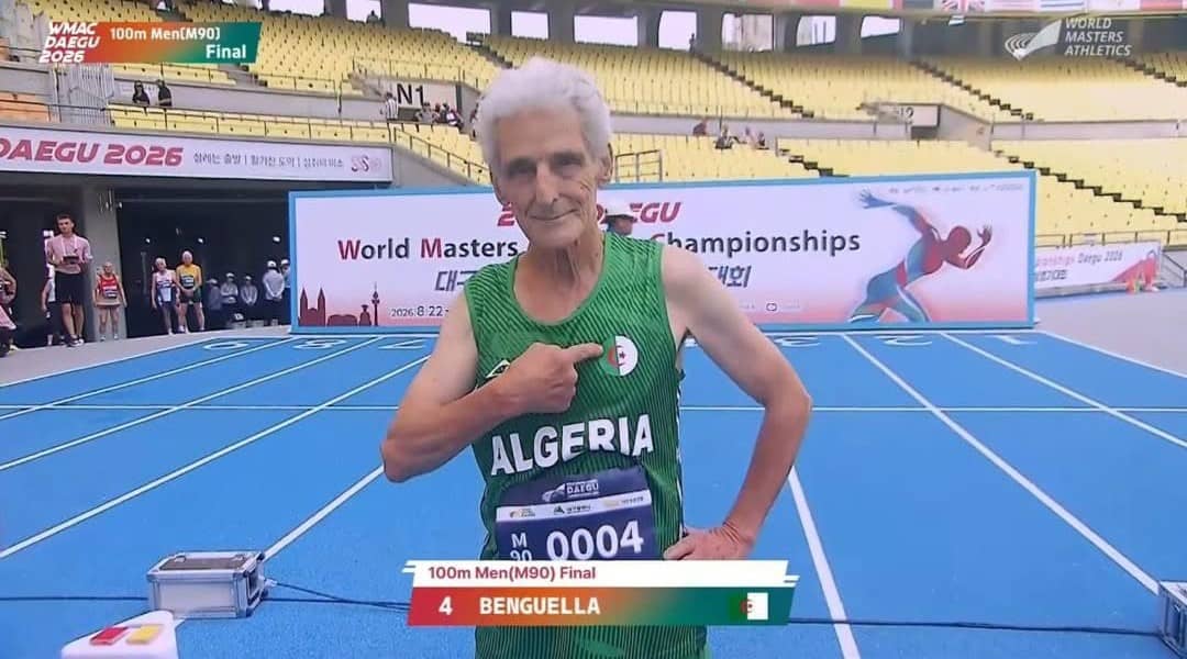 بعمر 92 سنة.. الجزائري بن ڨلة يحقق فضية عالمية