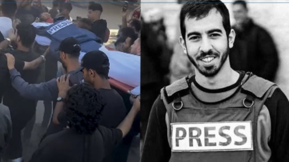 غزة تُشيع جثمان الصحفي الشهيد”صالح الجعفراوي”