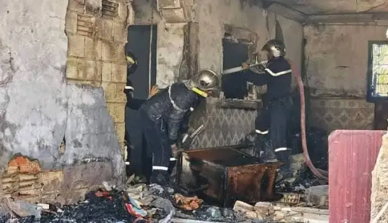 ورڨلة: وفاة طفل في حريق منزل بحي بامنديل