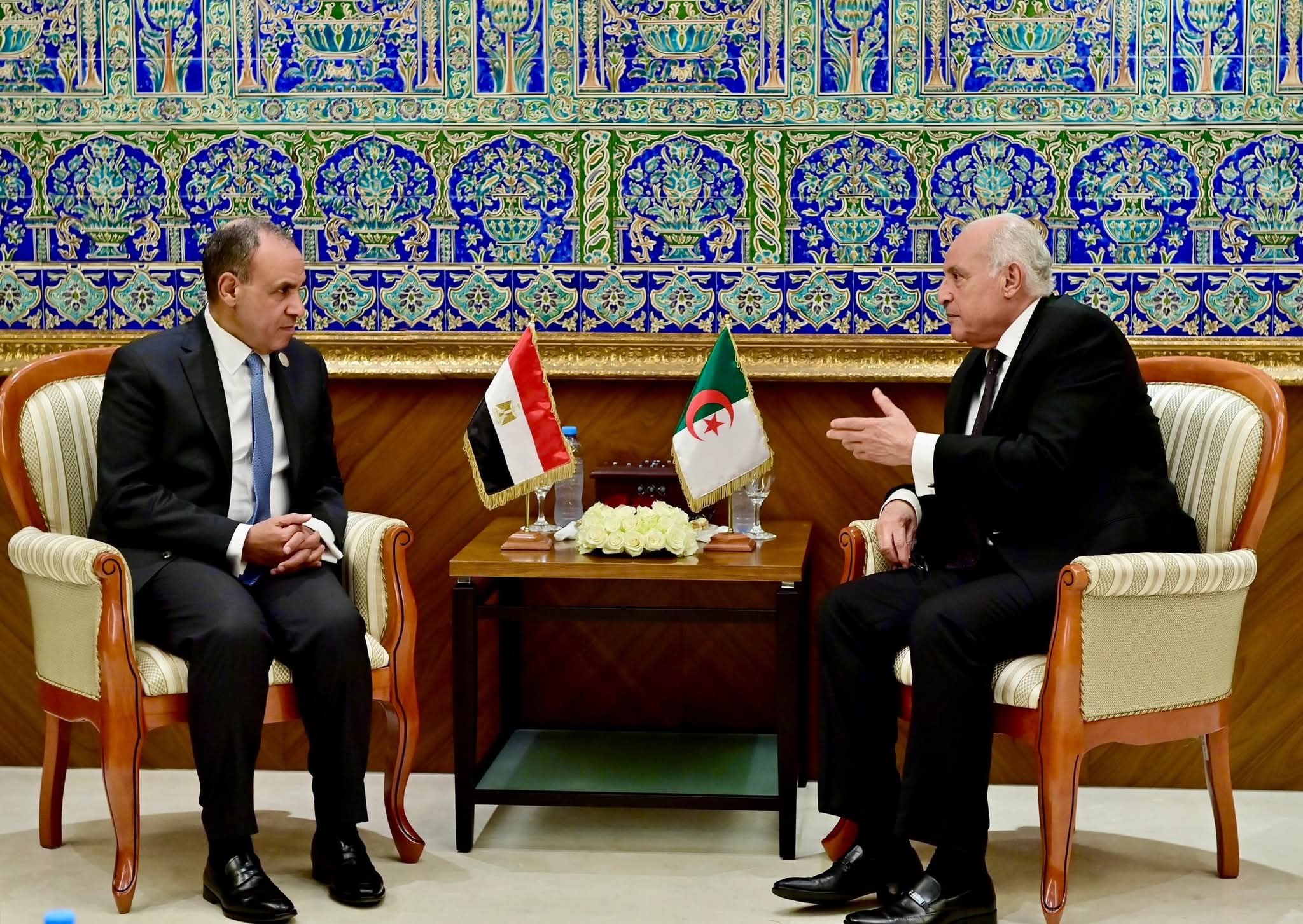 الجزائر-مصر: عطاف يبحث سُبل الارتقاء بالتعاون الثنائي مع نظيره المصري