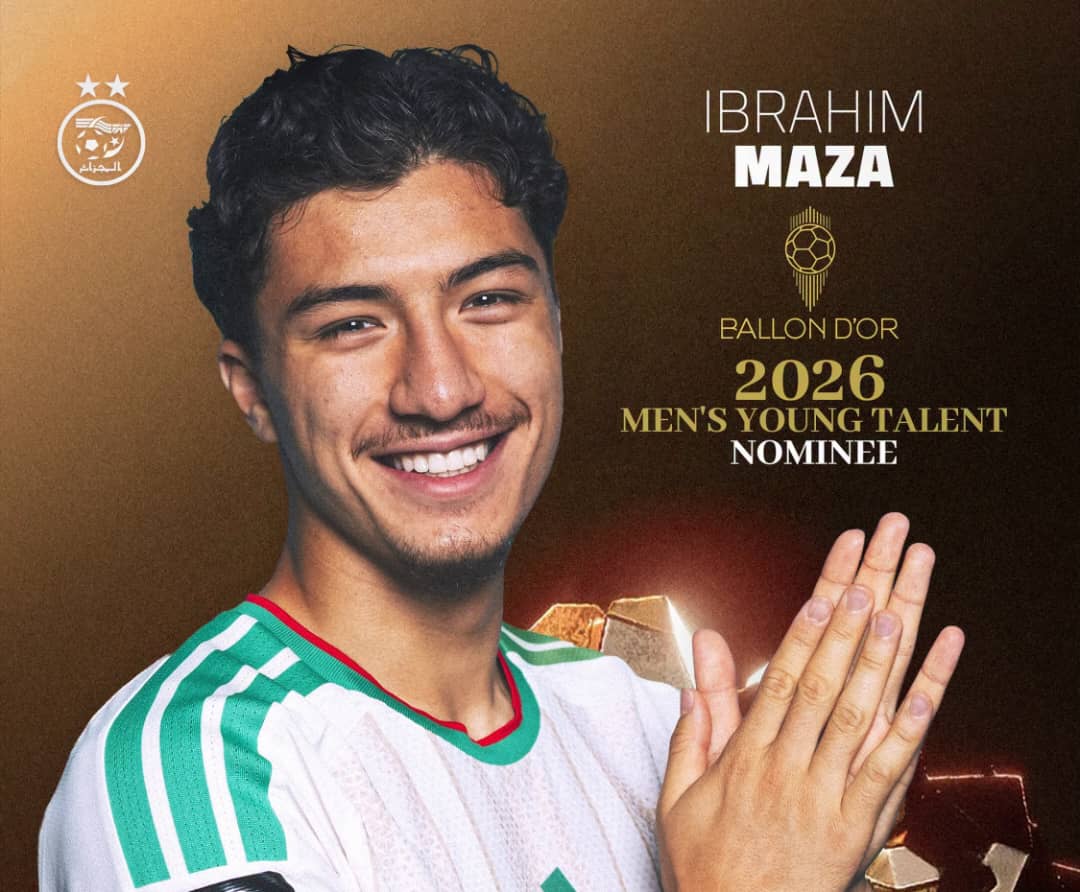 الدولي الجزائري ابراهيم مازة مرشح لجائزة أفضل لاعب شاب في العالم