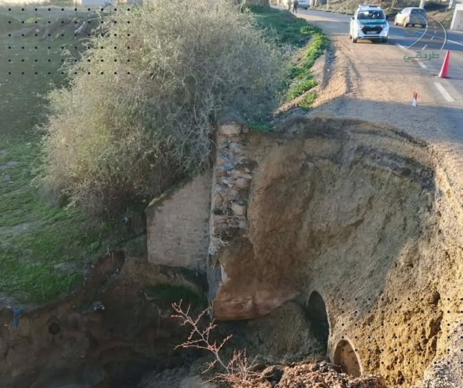 انهيار جزئي بالطريق الوطني رقم 60أ بولاية المدية