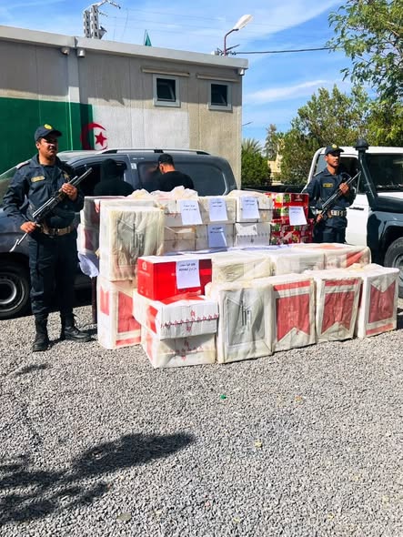 إيليزي: حجز 13.000 علبة سجائر أجنبية الصنع و1.200 علبة معسل