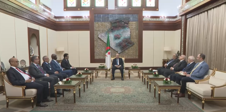 الرئيس تبون يستقبل الوزير الاول الموريتاني والوفد المرافق له