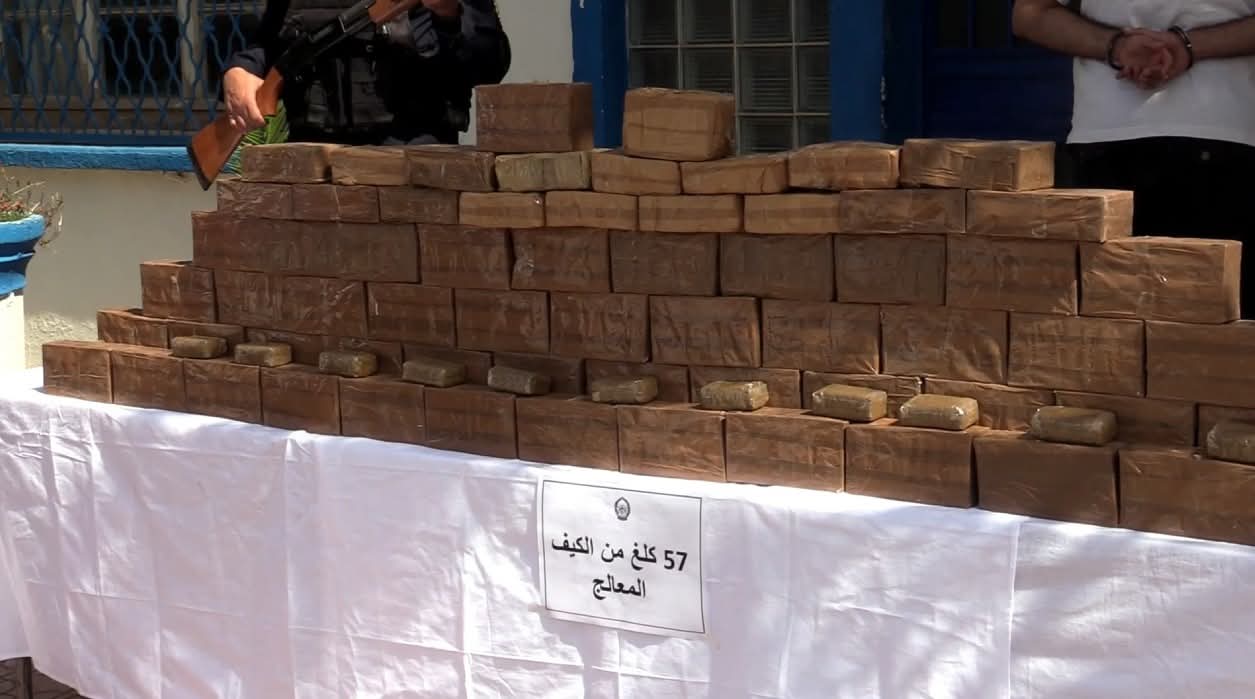 ضبط 01 قنطار و36كلغ من الكيف المعالج مصدره المغرب