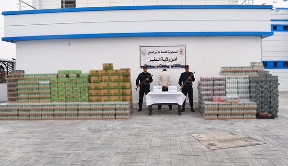 المغير: توقيف شخص وحجز 16280 من المشروبات الكحولية مخزنة لغرض البيع بدون رخصة