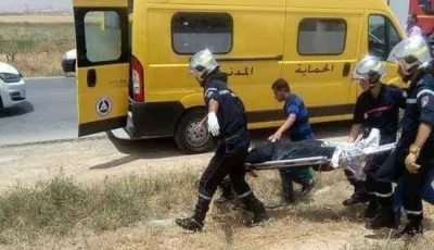 البيض: حادث انحراف وانقلاب حافلة يُخلّف 6 جرحى