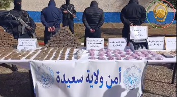 الإطاحة بشبكة إجرامية وحجز قرابة 28 كلغ من الكيف المعالج بسعيدة