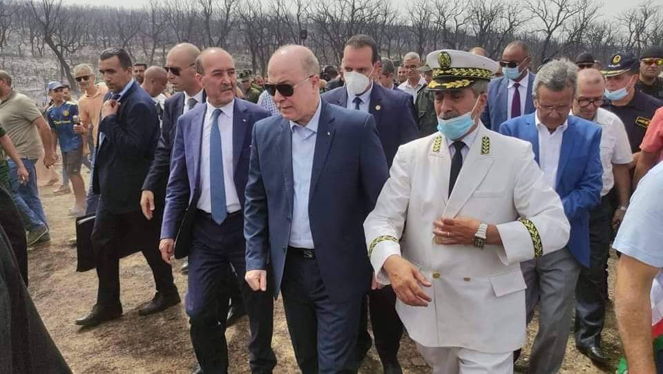 الوزير الأول :” سنعوض المتضررين من الحرائق”