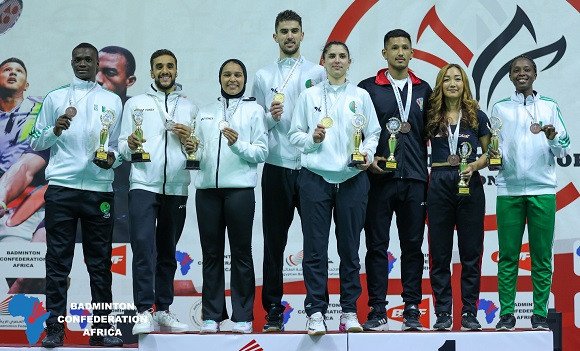 كرة الريشة/ البطولة الافريقية: الجزائر تتوج بذهبيتي الزوجي (ذكور) والزوجي المختلط