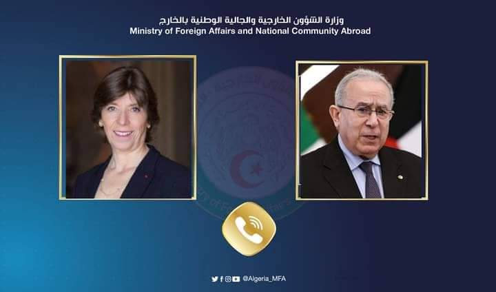 وزير الشؤون الخارجية لعمامرة  يتلقى اتصالا من نظيرته الفرنسية