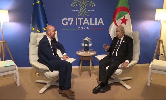 قمة مجموعة الـ7 لكبار المصنعين في العالم : رئيس الجمهورية يستقبل رئيس المجلس الأوروبي