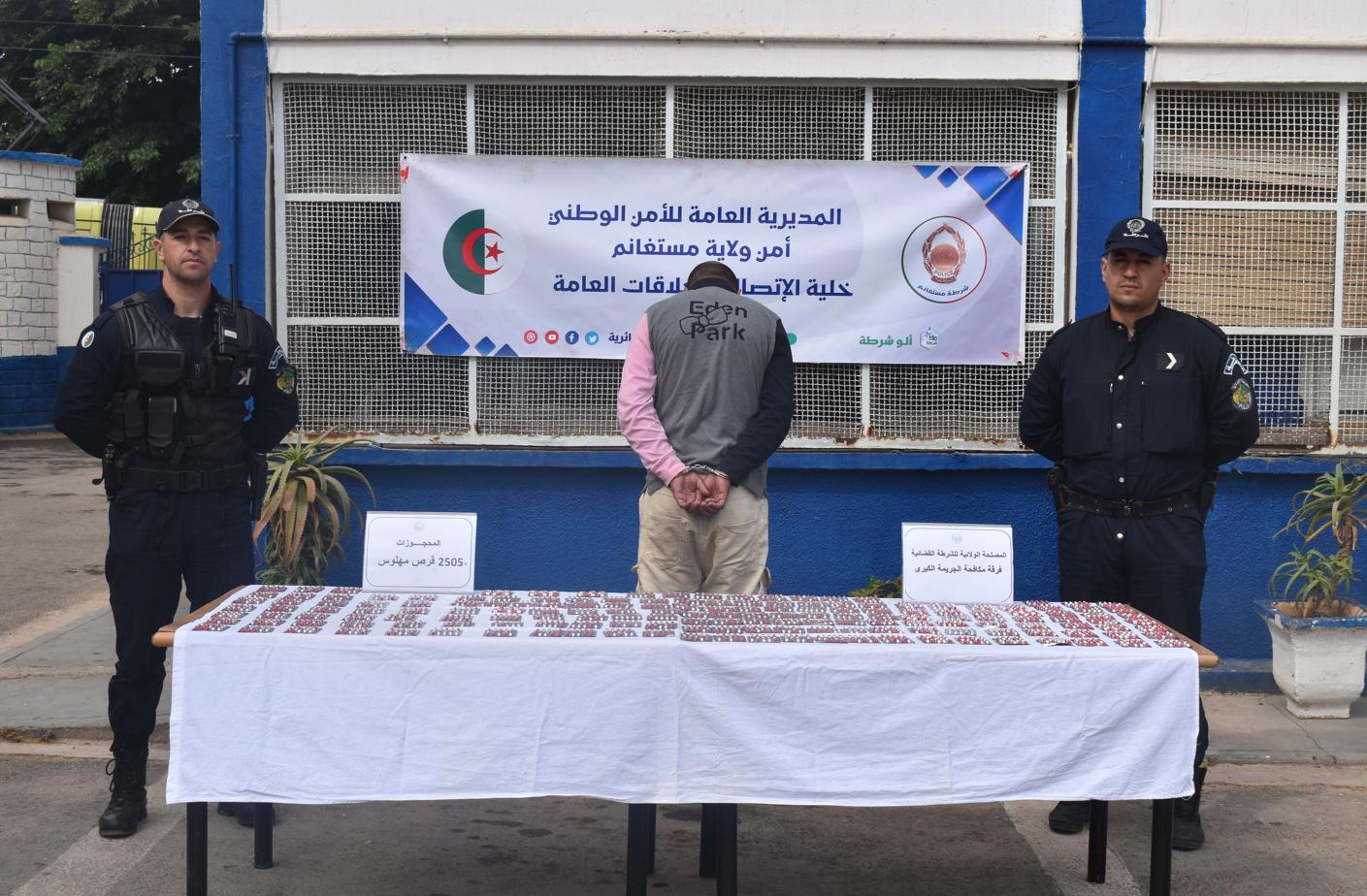 مستغانم/ وضع حد لشخص مسبوق قضائيا كان بصدد عقد  صفقة بيع المهلوسات و يحجز 2505 قرص مهلوس