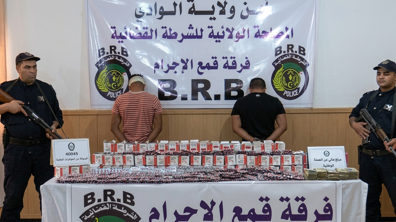 شرطة الوادي تضبط أزيد من 45 ألف كبسولة من المؤثرات العقلية