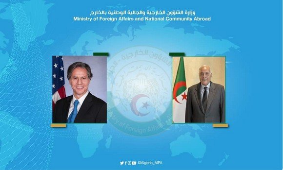 عطاف يتلقى اتصالا هاتفيا من نظيره الأمريكي