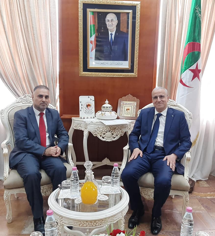وزير التعليم العالي يستقبل سفير دولة فلسطين