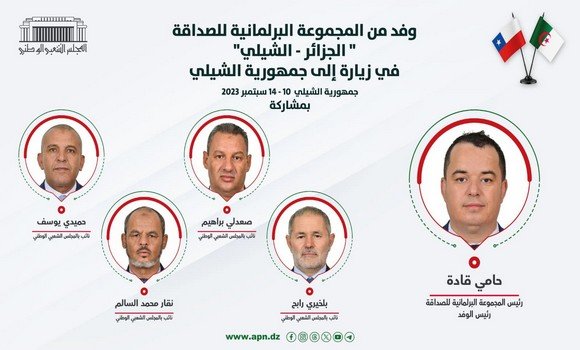 وفد عن المجموعة البرلمانية للصداقة “الجزائر-الشيلي” يشرع في زيارة الى جمهورية الشيلي