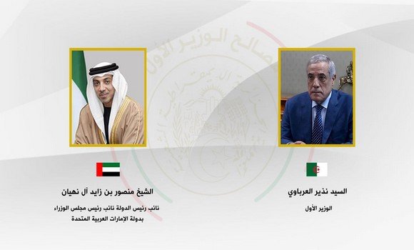 العرباوي يتلقى مكالمة هاتفية من نائب رئيس الدولة نائب رئيس مجلس الوزراء الاماراتي