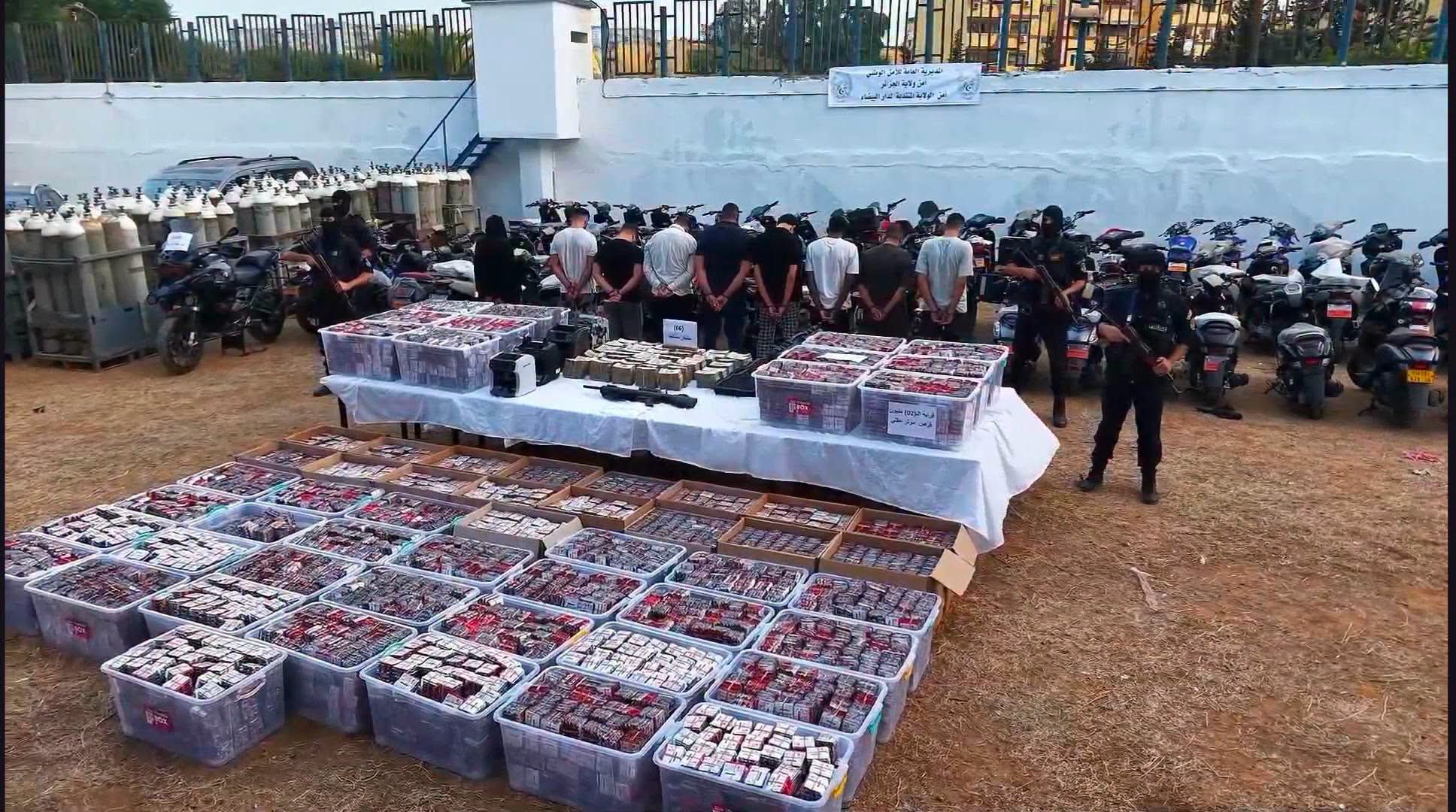العاصمة: حجز قرابة 2 مليون مؤثر عقلي ومحجوزات بقيمة 250 مليار سنتيم